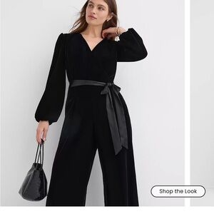 Elegant Black Velvet Jumpsuit